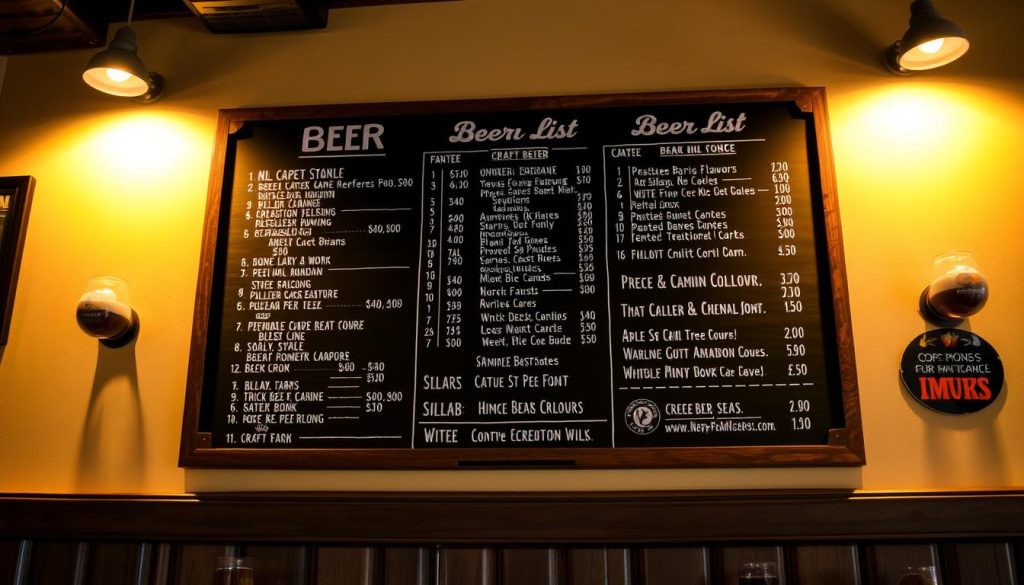 Beer List for a Laid-Back Pairing