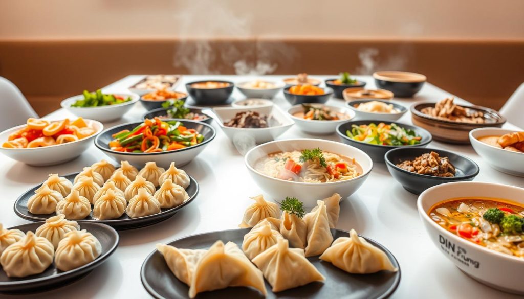 Din Tai Fung menu options