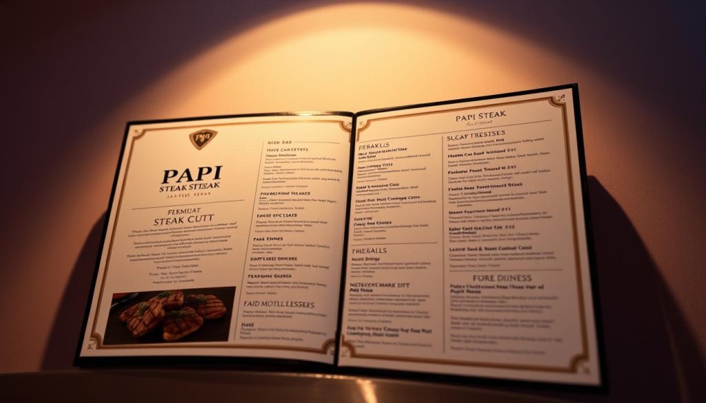 Papi Steak Las Vegas Menu