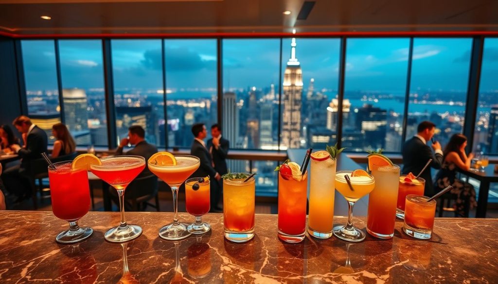 Signature Cocktails and Spirit-Free Sips at the Skyline Bar