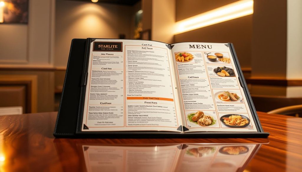 Starlite San Diego menu