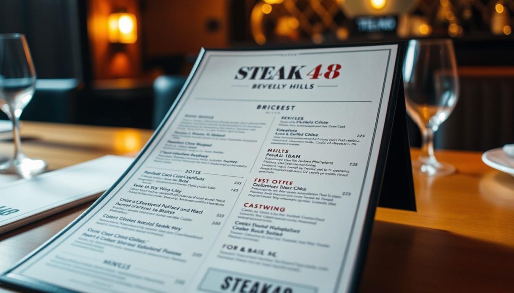 Steak48 Beverly Hills Menu Prices