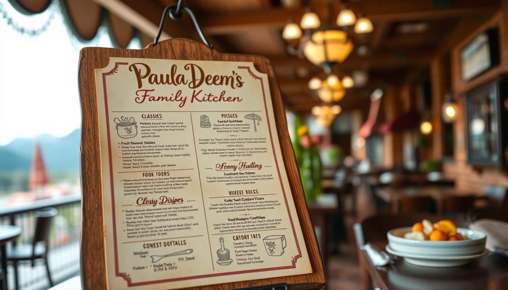 paula deen's family kitchen pigeon forge menu