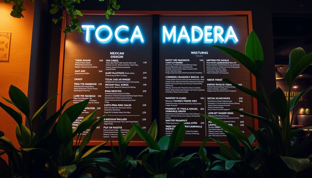 toca madera houston menu