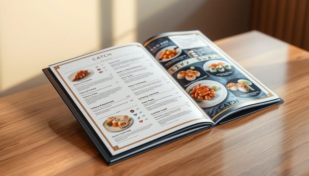 Catch restaurant strip menu planning guide
