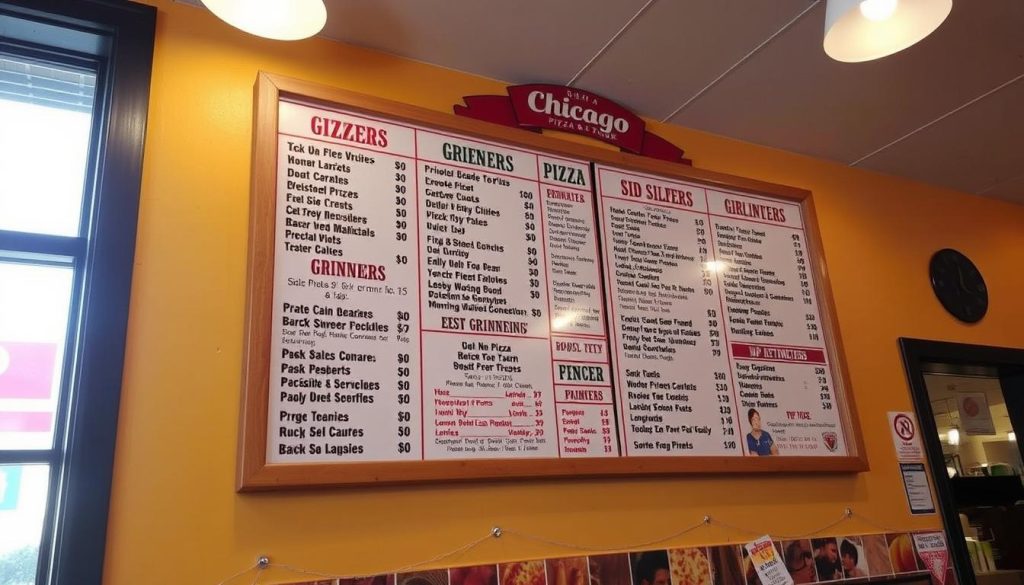 Chicago Pizza and Oven Grinder menu prices