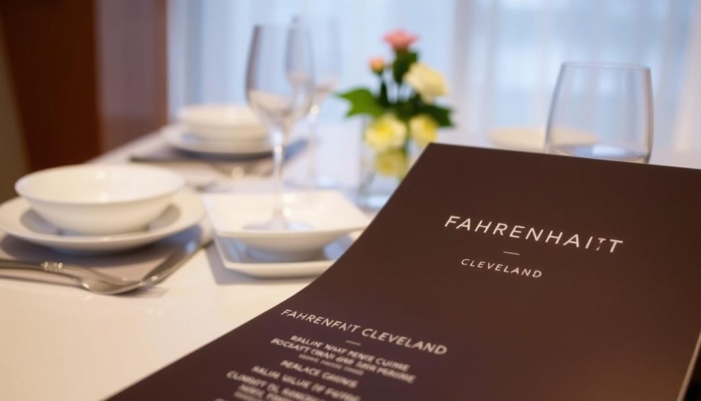 Fahrenheit Cleveland menu contemporary American cuisine