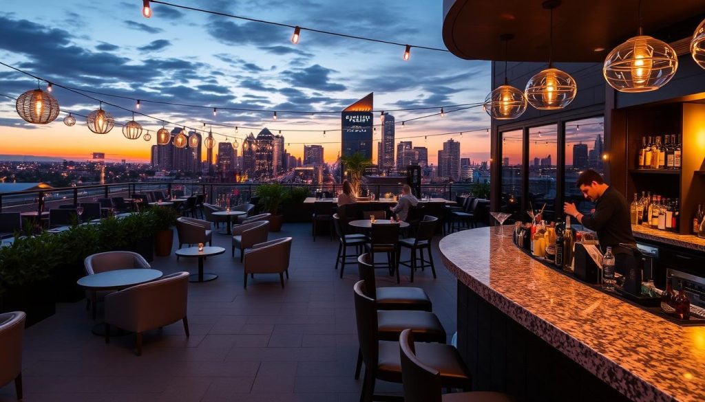 Fahrenheit cocktail menu rooftop bar