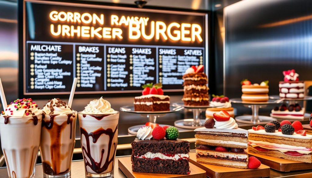 Gordon Ramsay Burger desserts and shakes menu