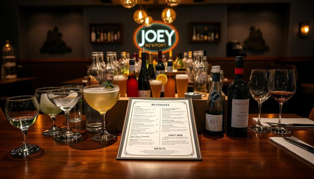 Joey restaurant menu items beverage selection