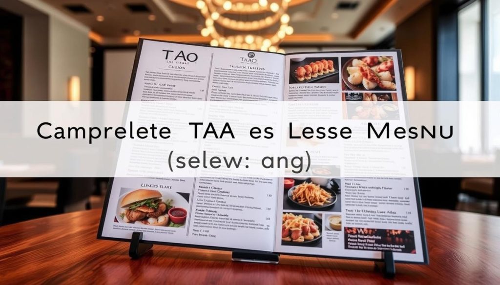 TAO Las Vegas menu prices and Asian fusion dining options