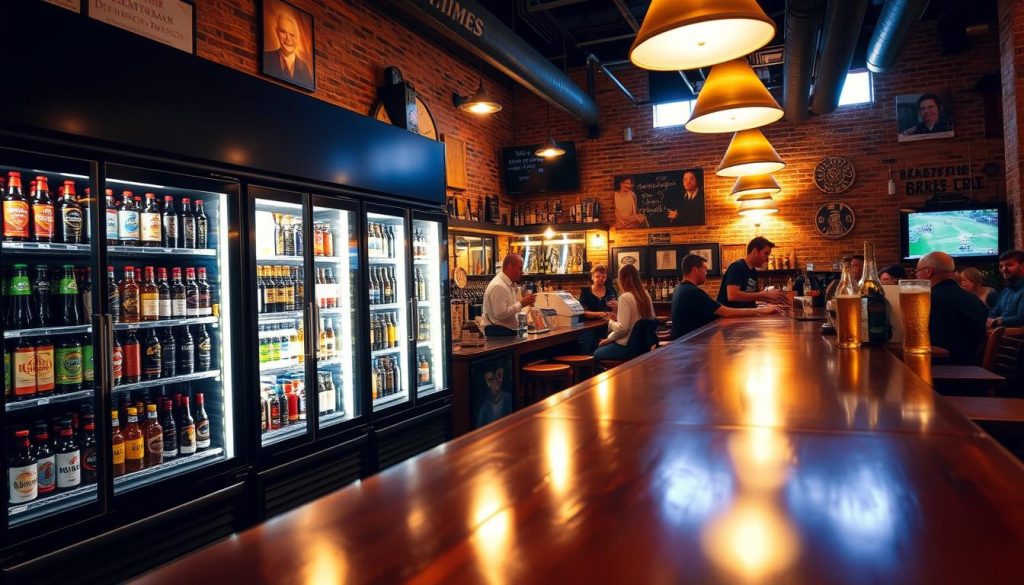 beer selection at chimes restaurant bar