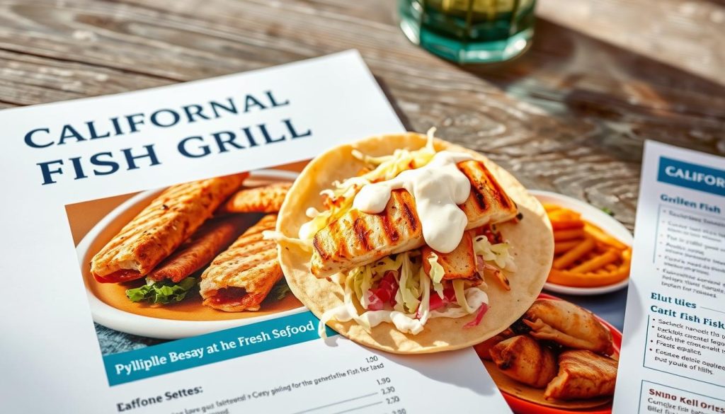 california fish grill menu with grilled fish tacos