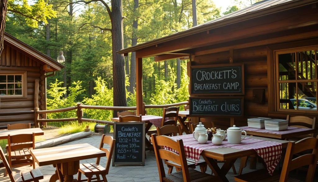 crockett's breakfast camp beverages and hours information