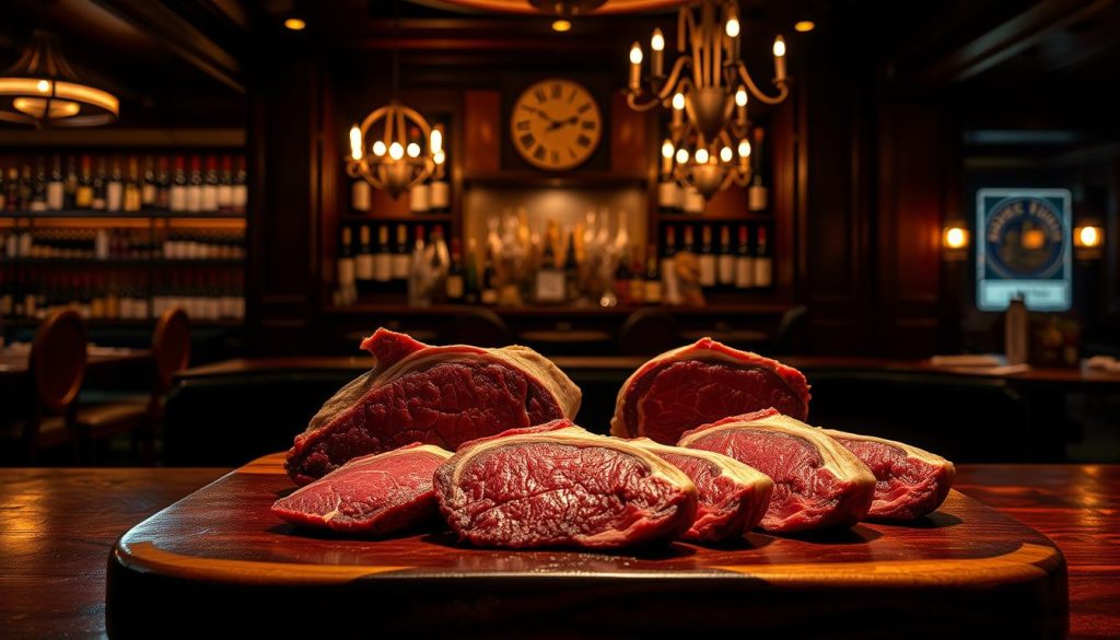 dry-aged steaks at Peter Luger Las Vegas