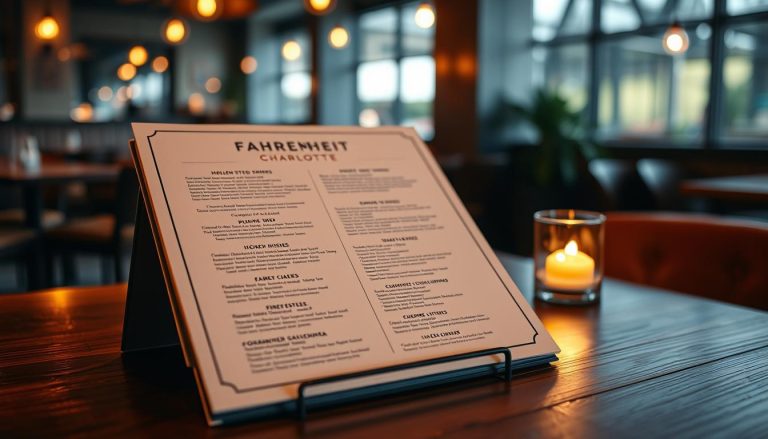 fahrenheit charlotte menu