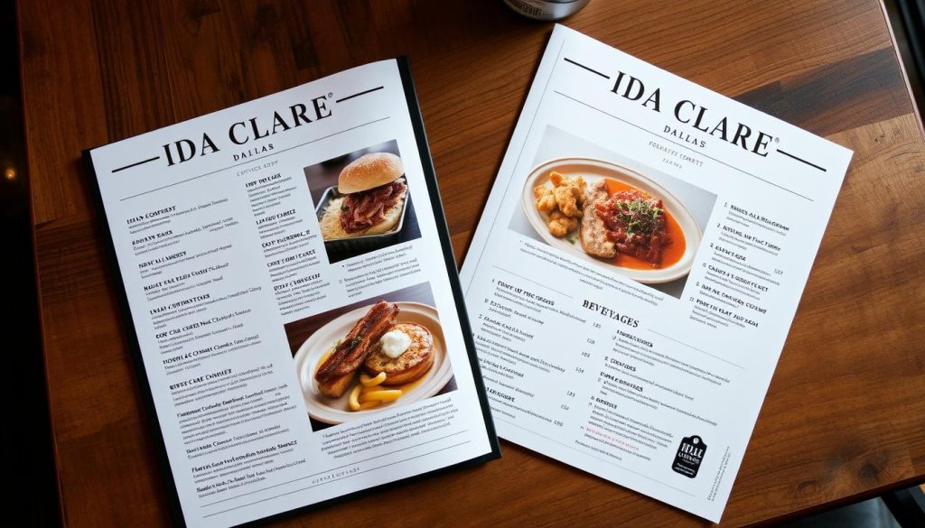 ida claire dallas menu overview