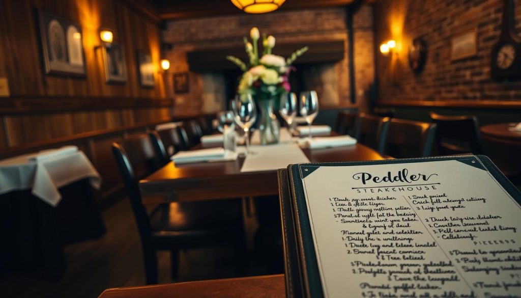 peddler steakhouse prices and menu options