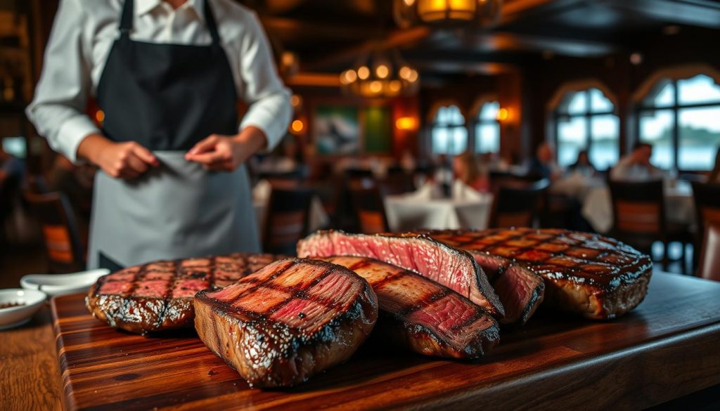premium steaks at boathouse restaurant disney springs