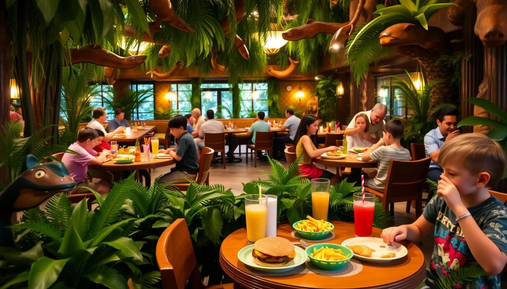 rainforest cafe kids meals and family dining options