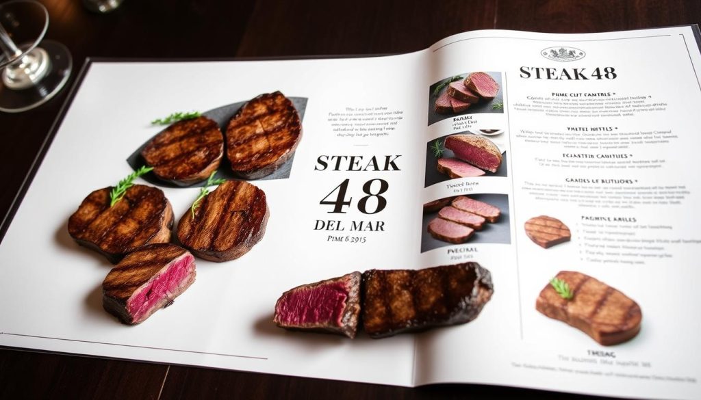 steak 48 del mar menu prime cuts selection
