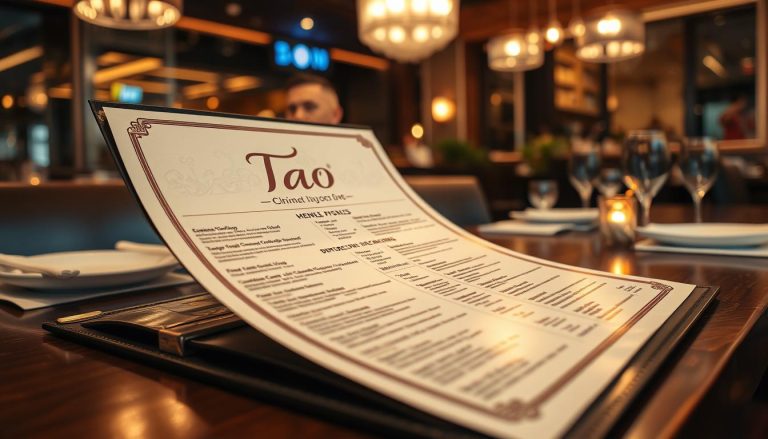tao uptown menu