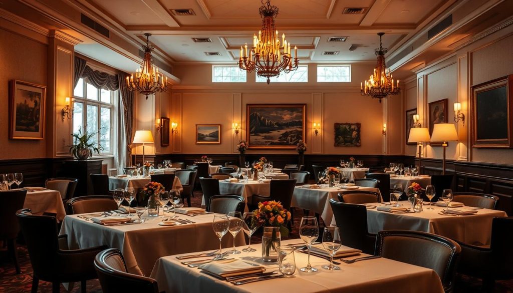 upscale dining ambiance