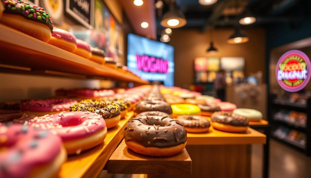 voodoo doughnut vegan options display at Universal CityWalk Orlando