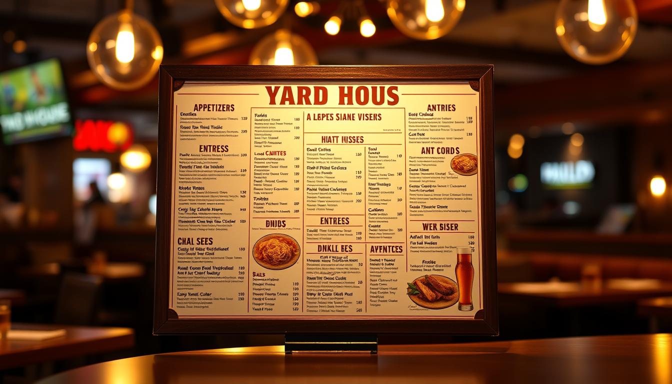 yard house lombard menu