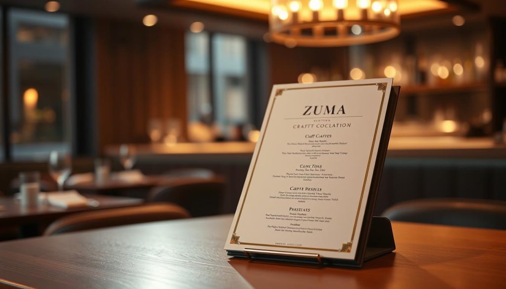 zuma boston cocktail menu